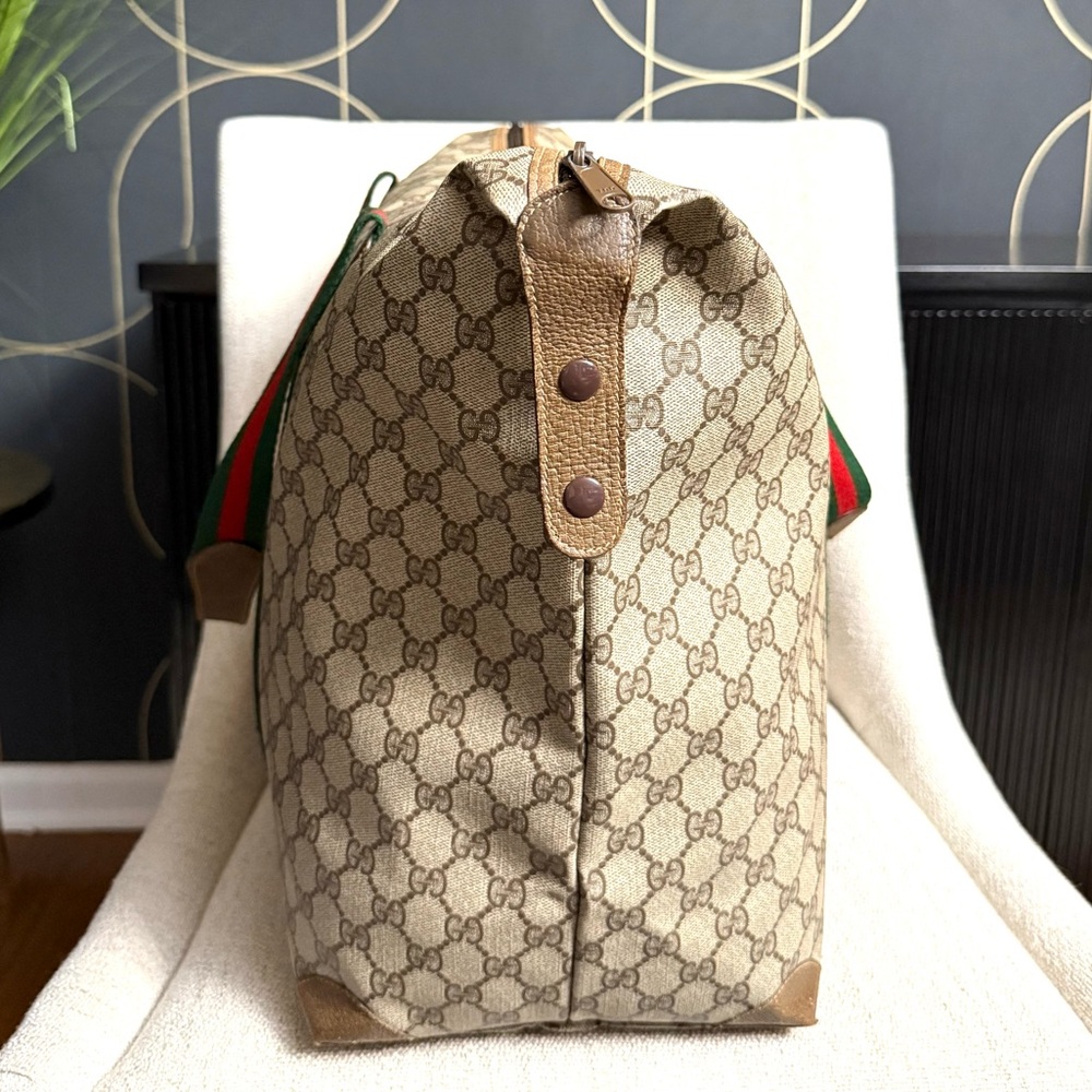 Gucci authentic XL tote bag weekender travel bag brown monogram coated canvas - Picture 6 of 16
